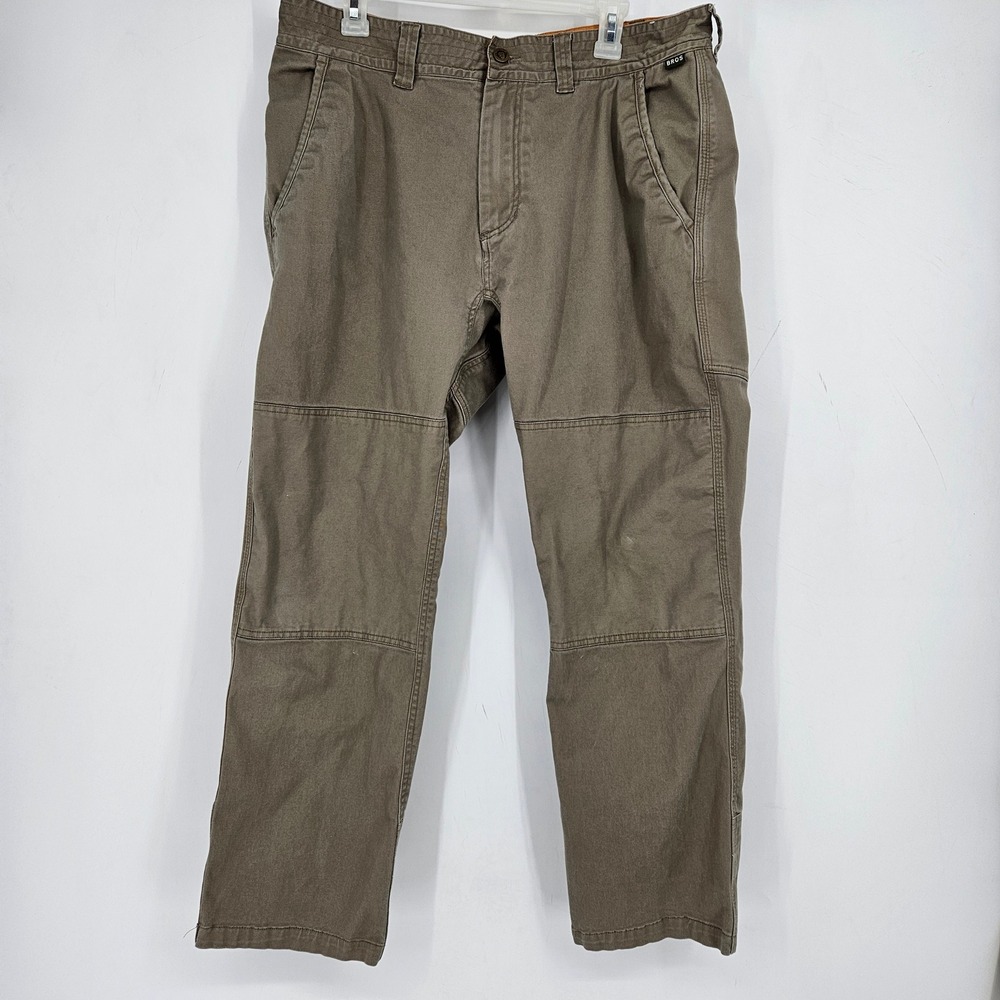 Howler Bros Pants Mens 36x30 Double Knee Cargo‎ ATX Work Tan Khaki Trousers